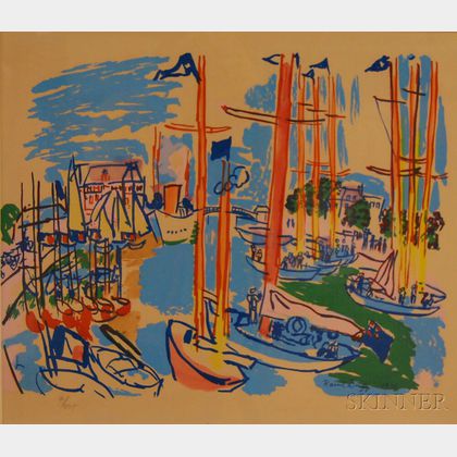 After Raoul Dufy (French, 1877-1953) Untitled Harbor Scene