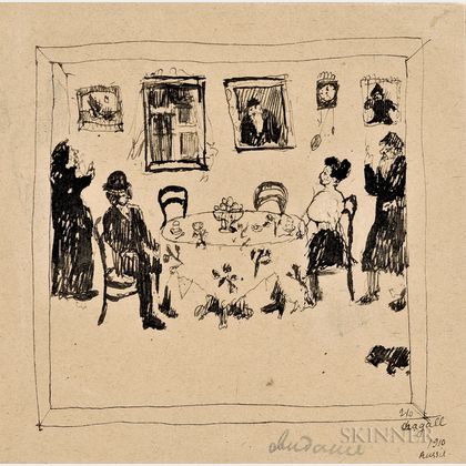 Marc Chagall (French/Russian, 1887-1985) Rendez-vous ou Sabbat