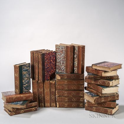 Decorative Bindings, Sets, Forty Volumes, French Literature