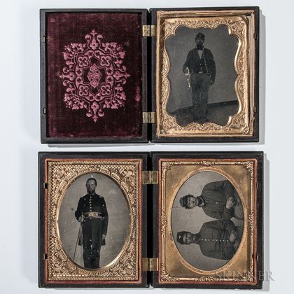 Three Quarter-plate Civil War Cased Images