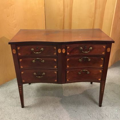 Federal-style Inlaid Mahogany Serpentine-front Server