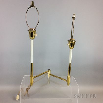 Swing-arm Brass Table Lamp