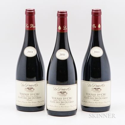 La Pousse dOr Volnay Clos des 60 Ouvrees 2011, 3 bottles 