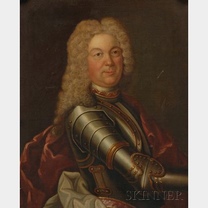 Continental School, 18th Century Style Portrait of a Gentleman in Armor