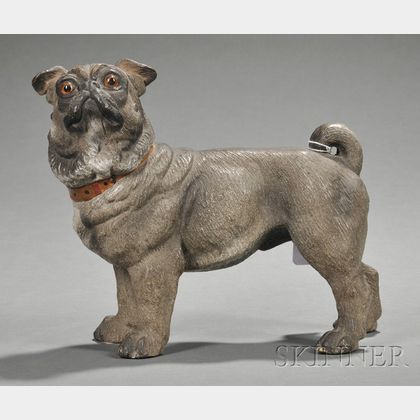 Painted Earthenware Model of a Pug