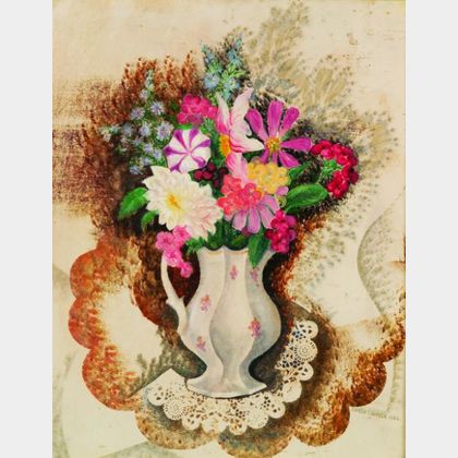 Konrad Cramer (German/American, 1888-1963) Bouquet In White Vase
