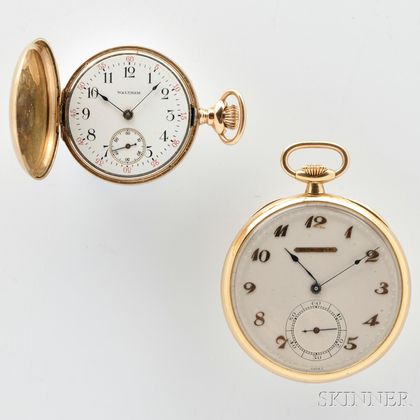 Tiffany and Waltham Gold Pocket Watches