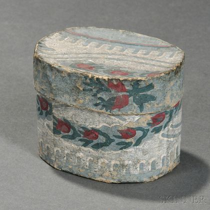 Miniature Wallpaper-covered Band Box