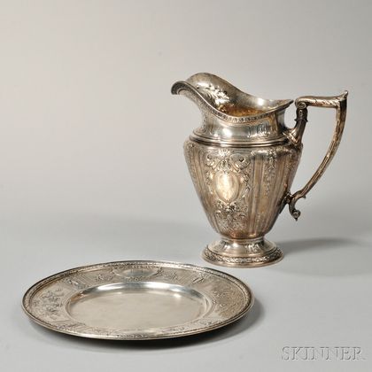 Gorham Sterling Silver Pitcher and Tray