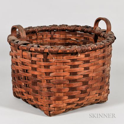 Woven Ash Splint Apple Basket