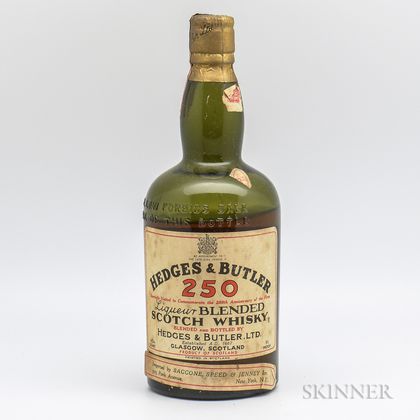Hedges & Butler 250, 1 4/5 quart bottle 
