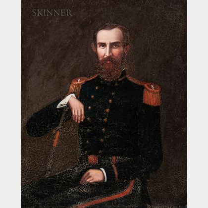 American School, Mid-19th Century Seated Naval Officer