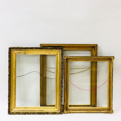 Three Gilt-gesso Frames