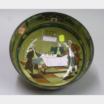 1908 Buffalo Pottery Deldare Ware Fruit Bowl
