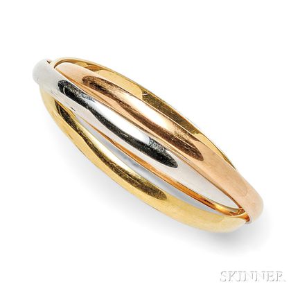 18kt Tricolor Gold "Trinity" Bracelet, Cartier