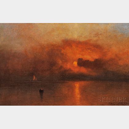 Charles Henry Gifford (American, 1839-1904) Red Skies at Night