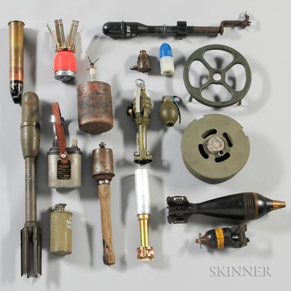 Group of Inert Mines and Grenades