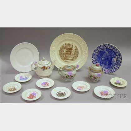 Group of Assorted Wedgwood Ceramic Tableware Articles and an Adams Calyx Ware Creamer and Sugar