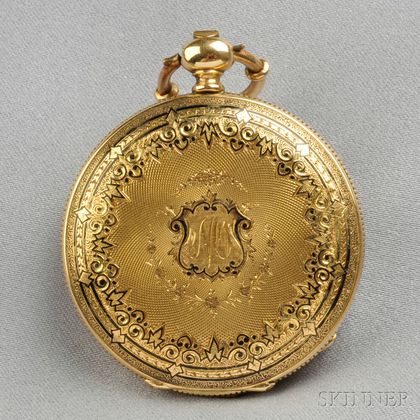 Antique 18kt Gold Hunting Case Pocket Watch