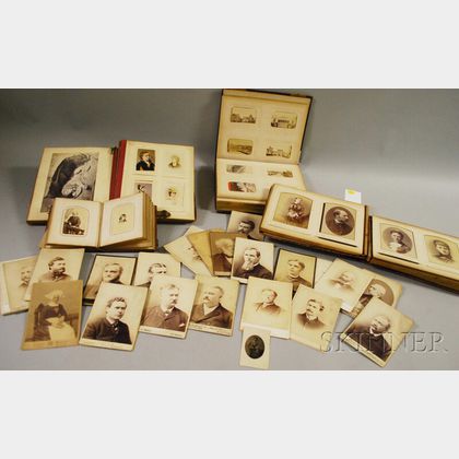 Four Large Albums of Cabinet Cards and Cartes-de-Visite
