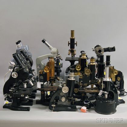 Group of Microscopes and Accessories