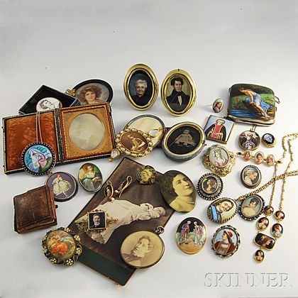 Group of Jewelry and Portrait Miniatures