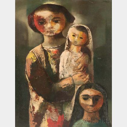 Daniel O'Neill (British, 1920-1974) Mother and Children