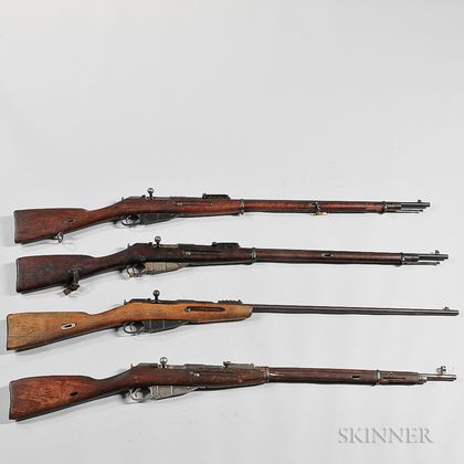 Sold at auction Four Mosin-Nagant Bolt-action Rifles Auction Number ...