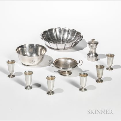 Group of Sterling Silver and Silver-plated Tableware