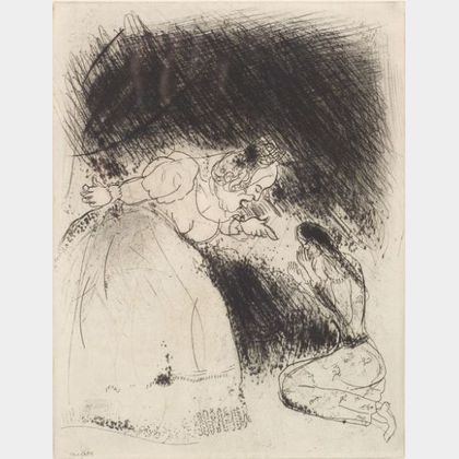 Lot of Three Prints: Marc Chagall (Russian/French, 1887-1985),Mother and Daughter