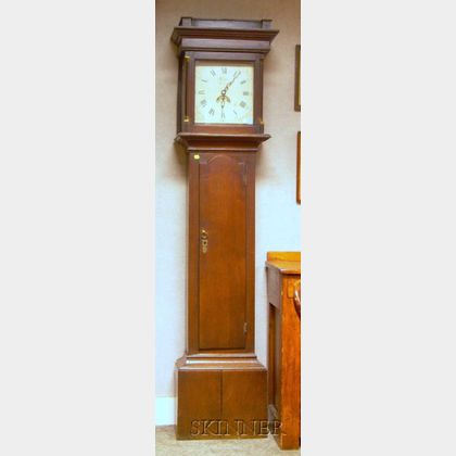 Oak-cased Tall Clock