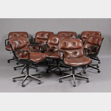 Nine Charles Polluck Office Chairs
