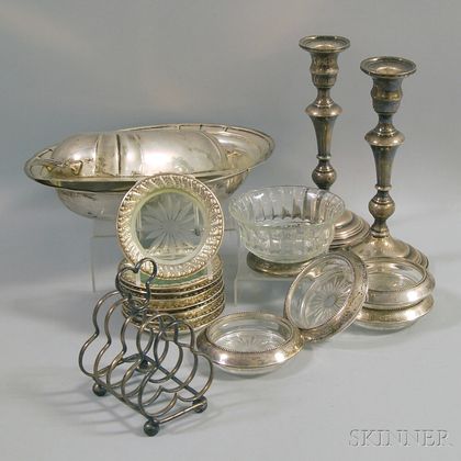 Group of Mostly Sterling Silver and Silver-mounted Tableware
