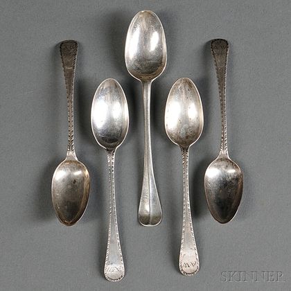Set of Four Demitasse Spoons