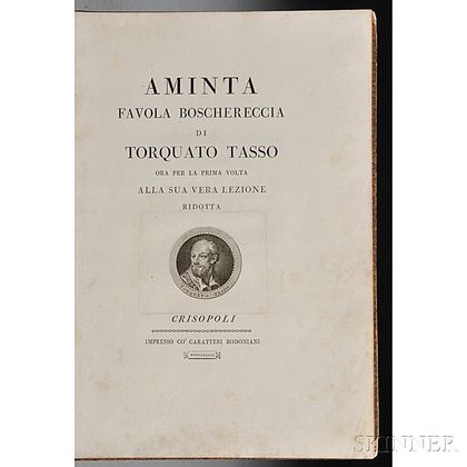 Tasso, Torquato (1544-1595) Aminta Favola Boschereccia.