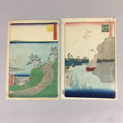 Six Utagawa Hiroshige (1797-1858) Woodblock Prints