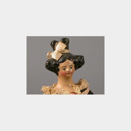 Papier-mache Shoulder Head Doll with Apollo Knot