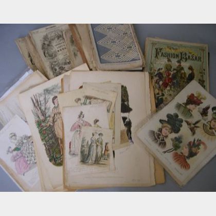Large Lot of Fashion Plates and Godey's Lady's Books