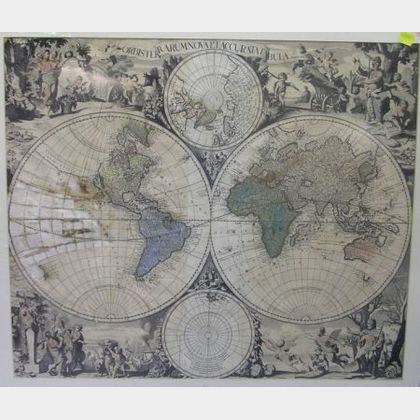 G. & L. Valk Engraved Orbis Terrarum Nova et Accurata Tabula World Map