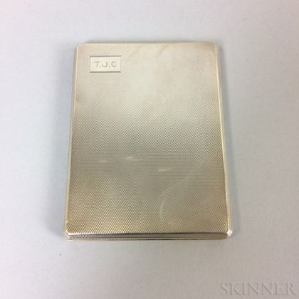 Jay, Richard Attenborough & Co. Engine-turned Sterling Silver Cigarette Case