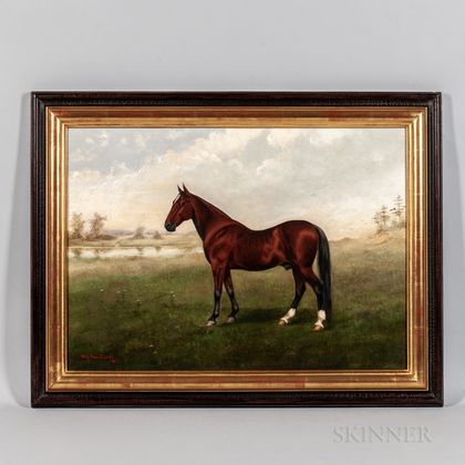 William C. Van Zandt (American, 1844-after 1860) Portrait of a Brown Horse