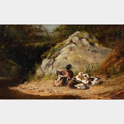 Arthur Fitzwilliam Tait (American, 1819-1905) Ducks Sunning