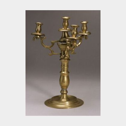 Brass Three-Light Candelabrum