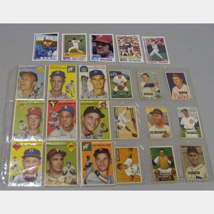 Twenty-three 1951, 1954, and 1982 Bowman and Topps Baseball Cards