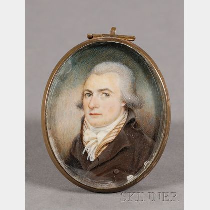 Portrait Miniature of Joseph Pease (1772-1802) of Pawtucket, Rhode Island