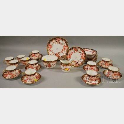 Forty-piece Royal Crown Derby Imari-palette Porcelain Partial Tea Set. Estimate $200-300