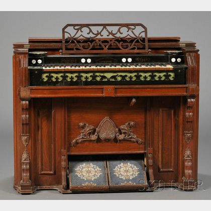 Renaissance Revival Carved Walnut Pump Organ