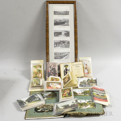 Small Group of Late 19th and Early 20th Century Postcards and Trade Cards. Estimate $200-300
