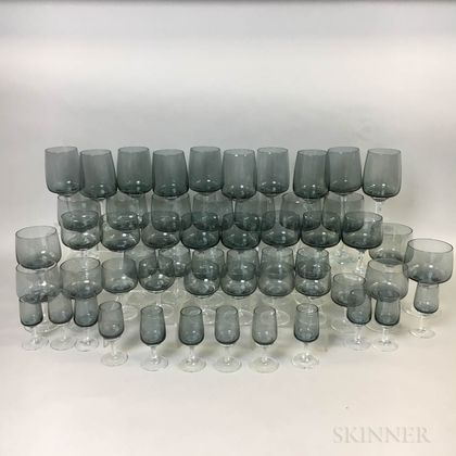 Fifty-six Pieces of Holmegaard "Elsinore" Stemware