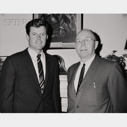 Harold Eugene Edgerton (American, 1903-1990) Portrait of Edward Kennedy and Harold Edgerton.
